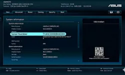 BIOS seri numarası öğrenme