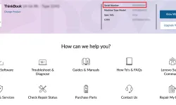 lenovo seri numarası bulma