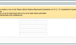 veritabanı oluşturma