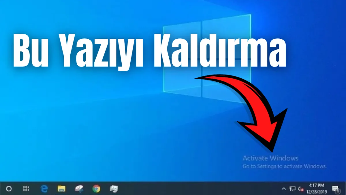 Windows Etkinleştir Yazısı Kaldırma