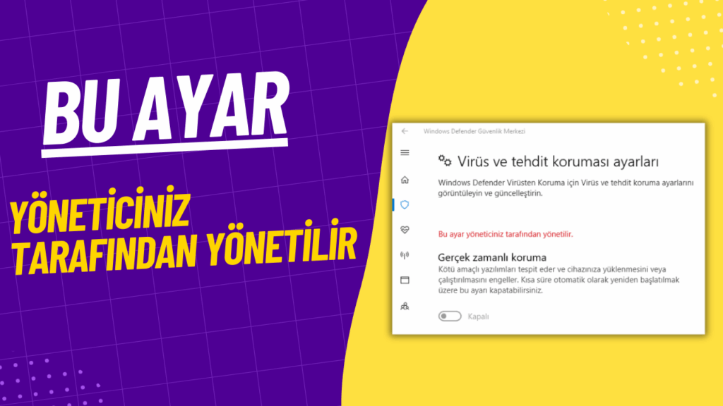 Bu ayar yoneticiniz tarafindan yonetilir 1