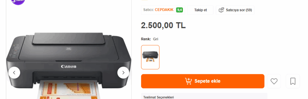 canon mg2551s hepsiburada fiyati