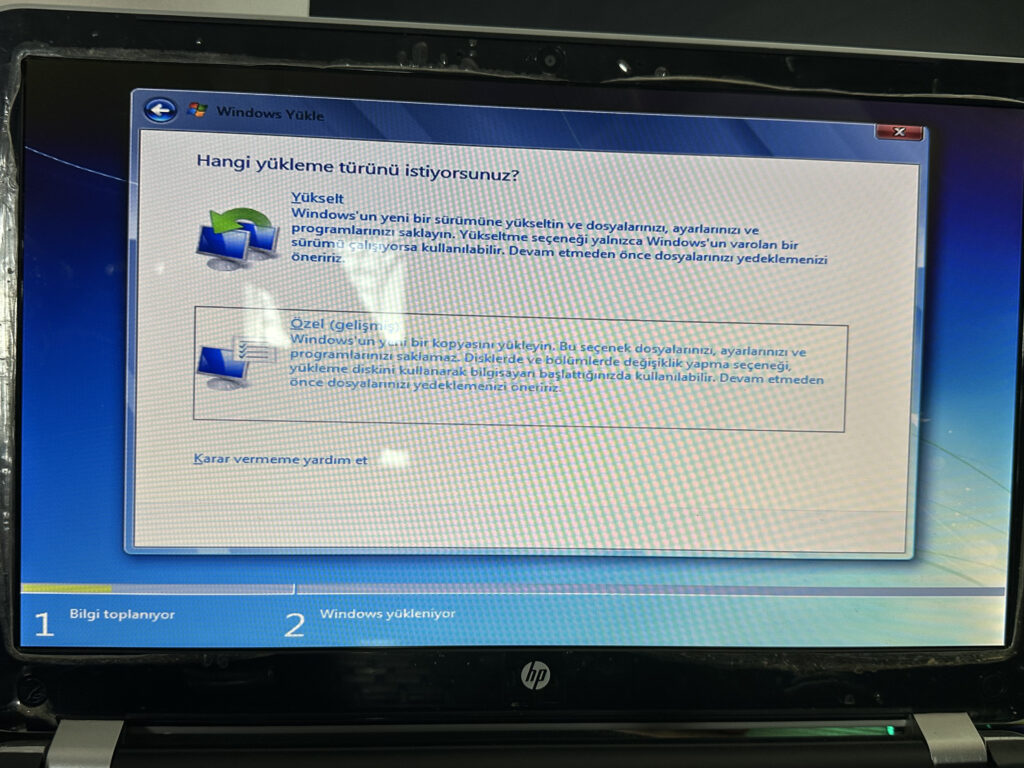 Windows 7 kurulum yukleme turu