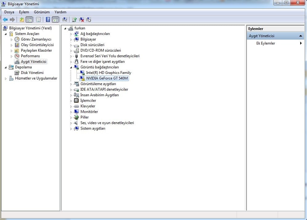 ekran karti sari unlem