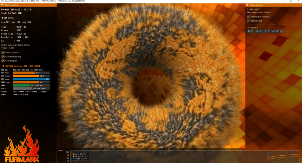 furmark test baslangic