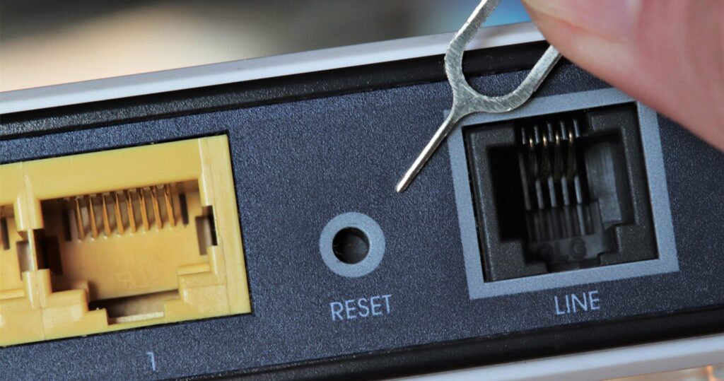 modem reset buton